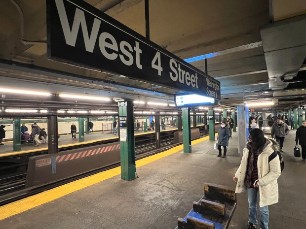The West 4th Street subway station is pictured in Manhattan.
