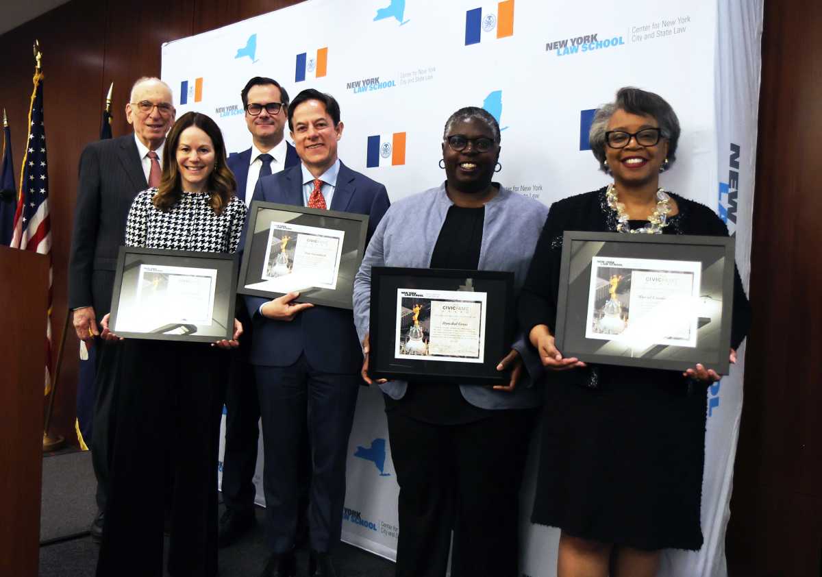 Civic Fame Awards: Former NYC legal eagles emphasize the importance of public service while accepting New York Law School honors