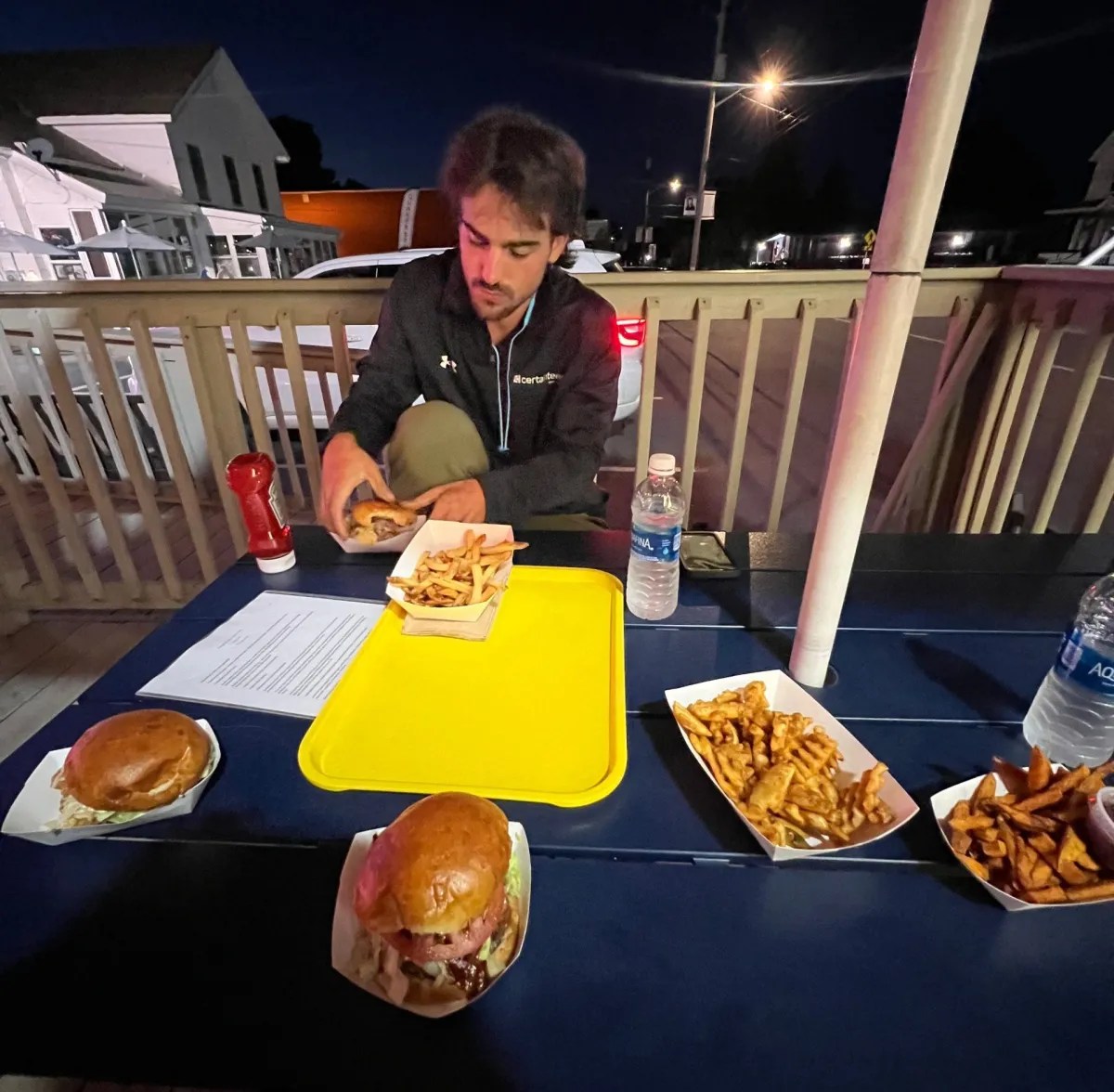 Hunter Bolesky eating