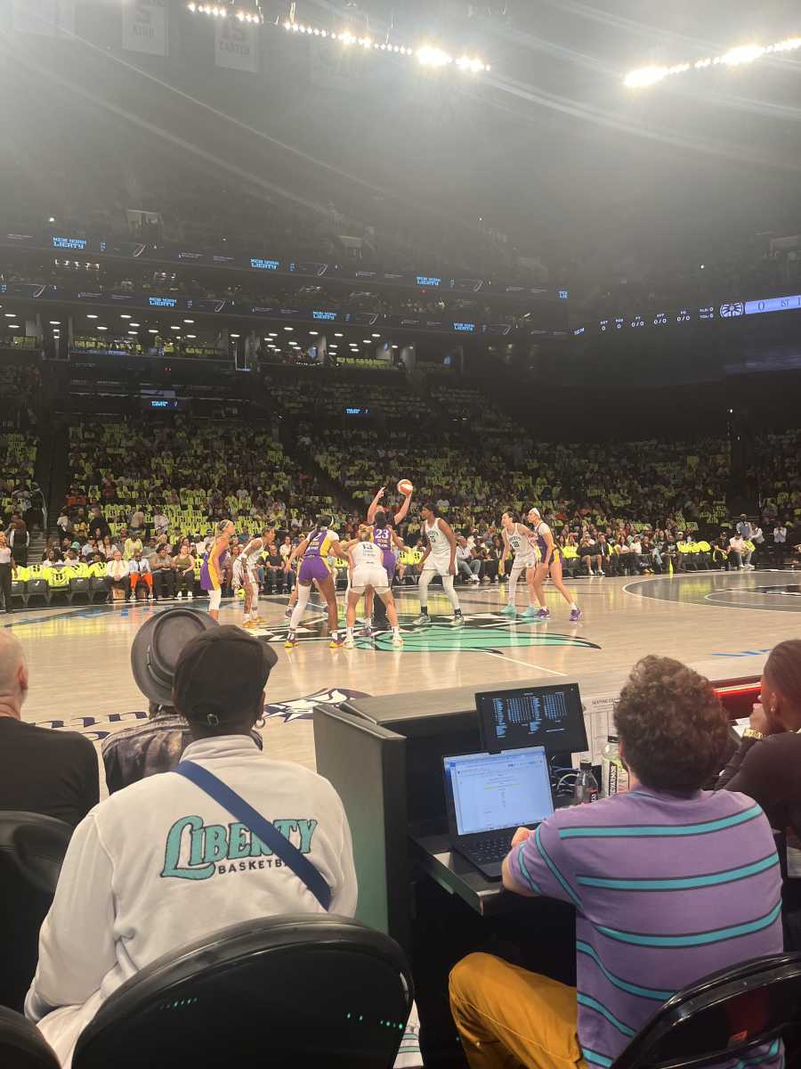 Part of Vincent's time at the Roc Nation School was an internship with the New York Liberty.