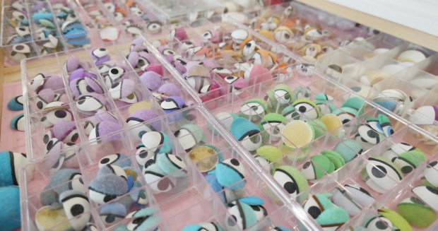 An assortment of eyes in a drawer at the Jim Henson's Creature Shop in New York City.