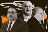 District Attorney Alvin Bragg, Joseph Chetrit and Meyer Chetrit
