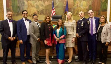 Court system celebrates Indo-Caribbean heritage with saris and steel drums in Manhattan