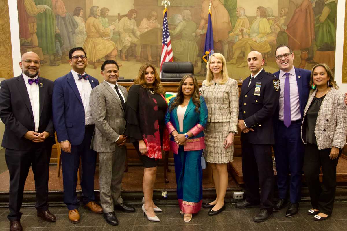 Court system celebrates Indo-Caribbean heritage with saris and steel drums in Manhattan