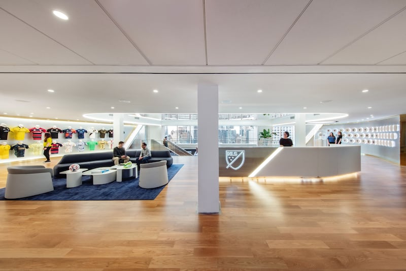 MLS' new, expanded Manhattan headquarters will be home base for nearly 500 league staff.