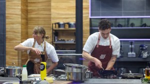 NEXT LEVEL CHEF: L-R: Contestants Gabrielle and Connor in the NEXT LEVEL CHEF “Building a Legacy” episode airing Thursday, May 14 (8:00-9:00 PM ET/PT) on FOX. CR: Lorraine O’Sullivan / FOX. ©2026 FOX Media LLC.