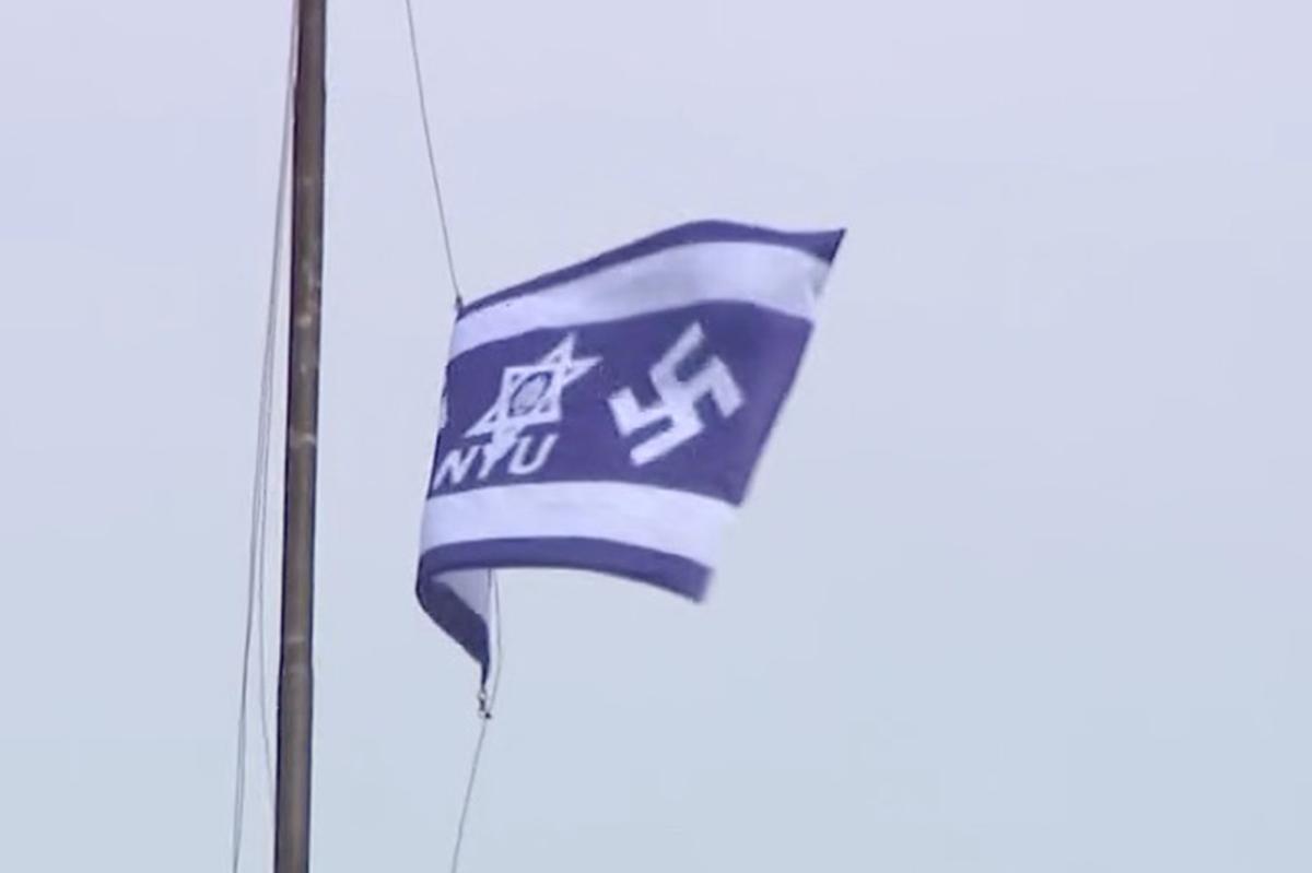 Flag of evil at NYU shows what the haters really think