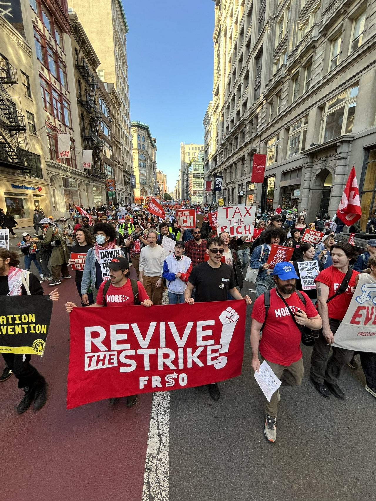 May Day march in New York City. | Fight Back! News May Day march in New York City.