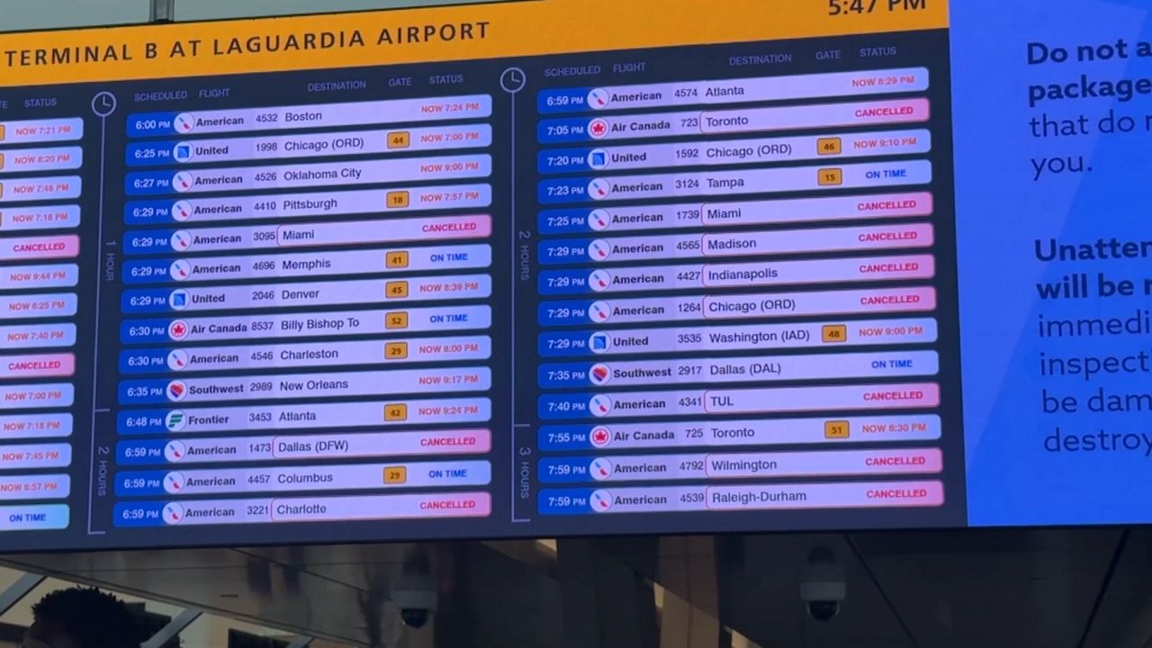 Sinkhole and thunderstorm cause delays at LaGuardia Airport