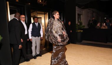 Rihanna at The Carlyle: 2026 Met Gala Departures held at The Carlyle on May 04, 2026 in New York, New York.