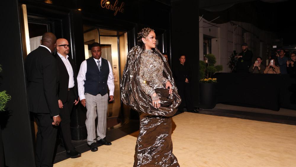 Rihanna at The Carlyle: 2026 Met Gala Departures held at The Carlyle on May 04, 2026 in New York, New York.