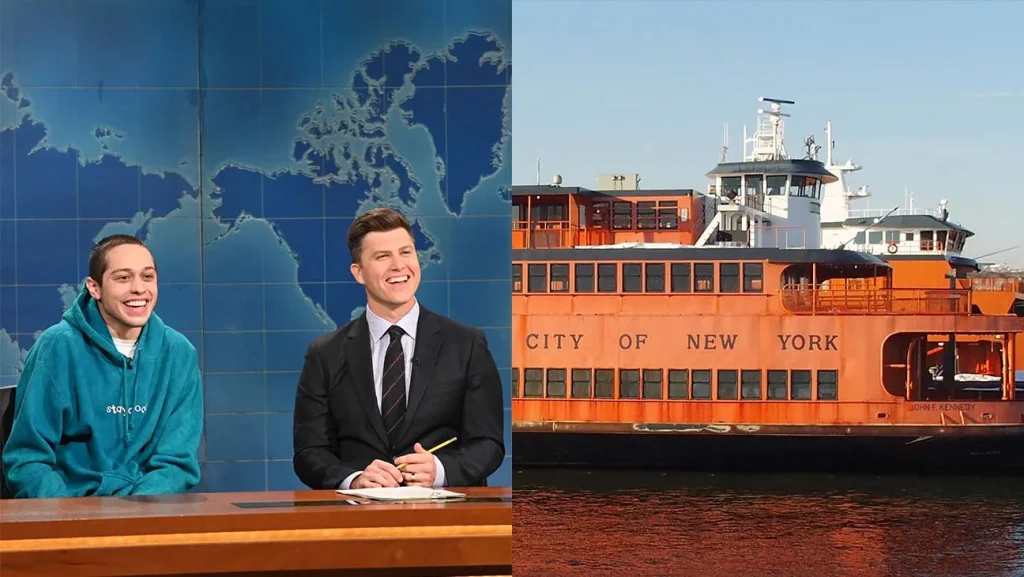 Pete-Davidson-and-Colin-Jost-Staten-Island-Ferry-Split