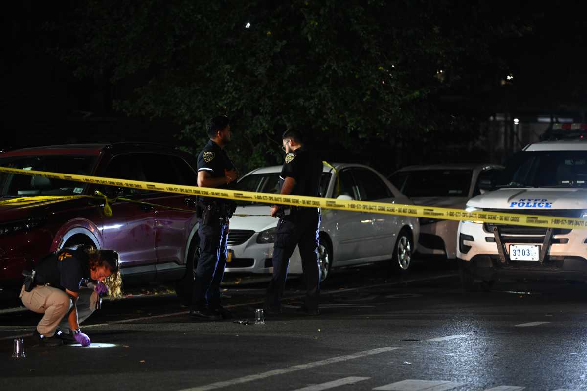 police at shooting scene in Chinatown