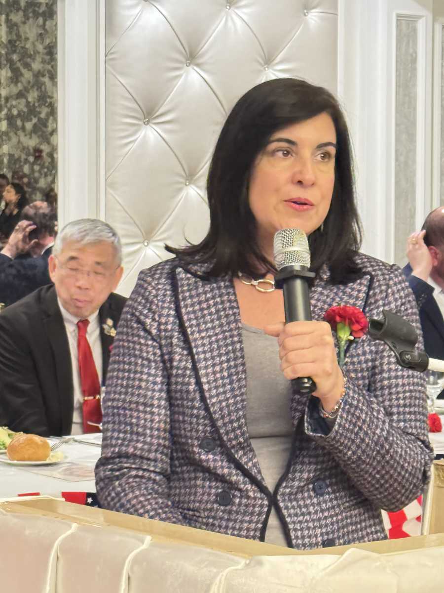 U.S. Representative Nicole Malliotakis (R-NY) speaks during a Lincoln Day celebration.