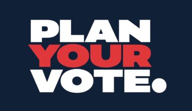 A graphic displaying, "Plan Your Vote."