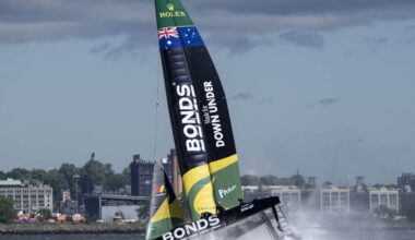 SailGP: Blustery conditions create chaotic first day at New York Sail Grand Prix