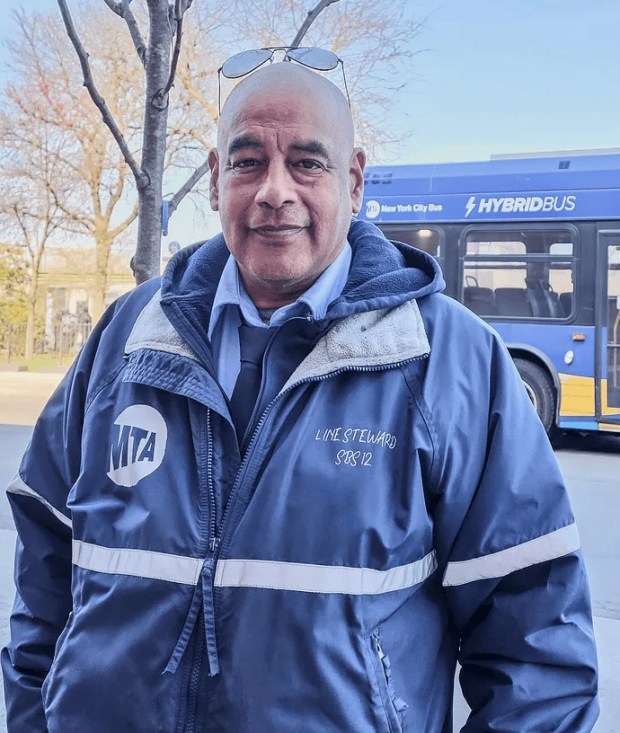Richie Ramos on his 25th anniversary as an MTA driver. (Kali Bomeli and Zoe Millán)