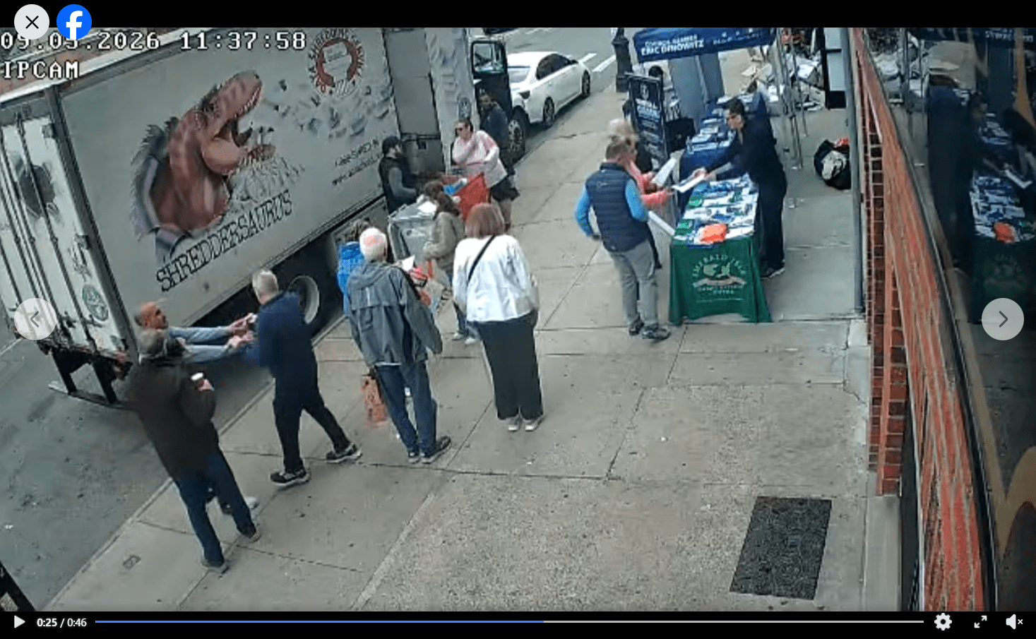 Woodlawn: Jeffrey Dinowitz Pushed Forcefully by Man at Paper Shredding Event