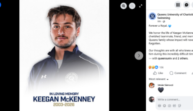 Queens University campus mourning after swimmer dies in crash