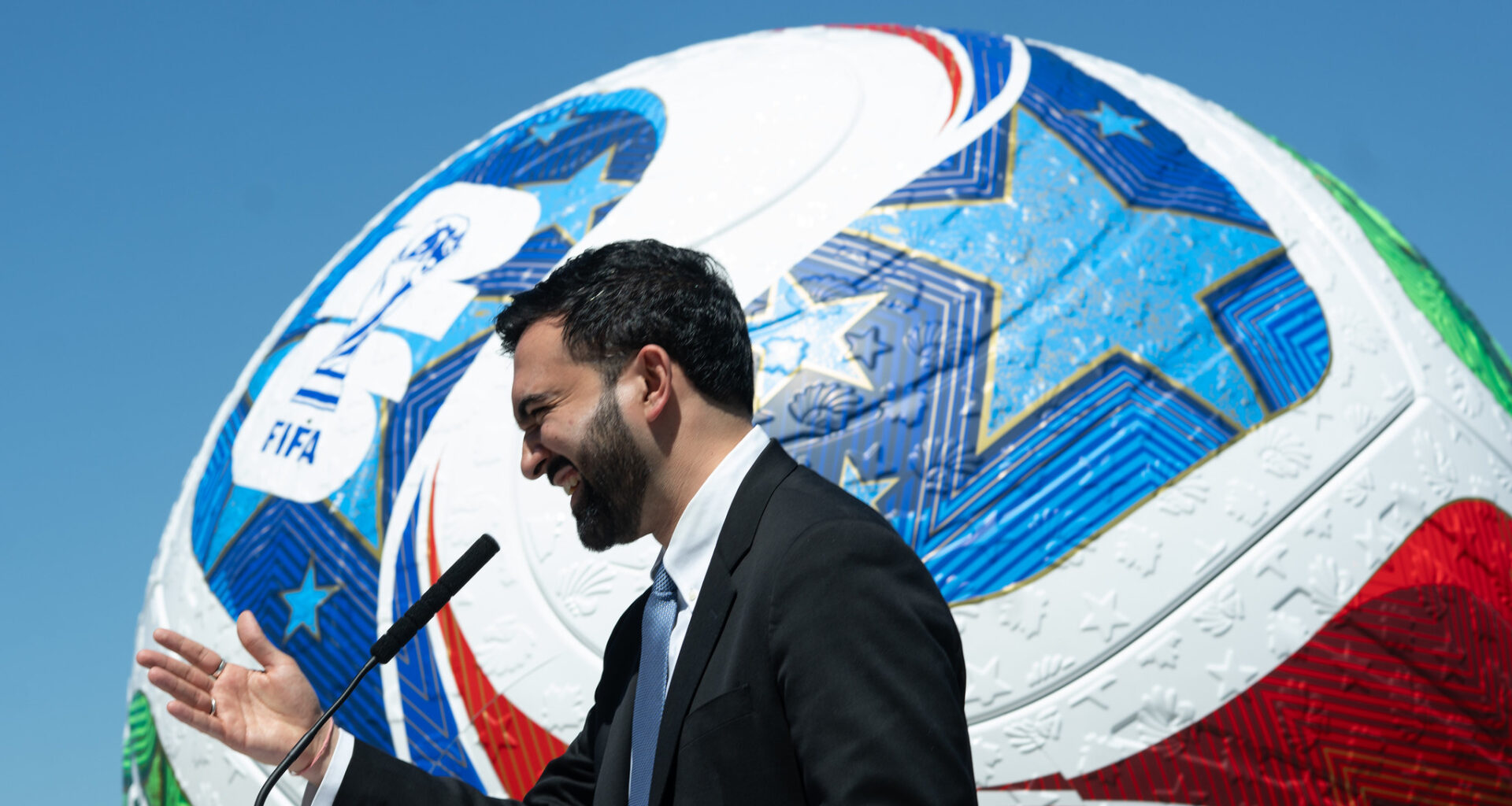 New York City Mayor Zohran Mamdani at an April 27 FIFA World Cup announcement. Photo: Michael Appleton/Mayoral Photography Office