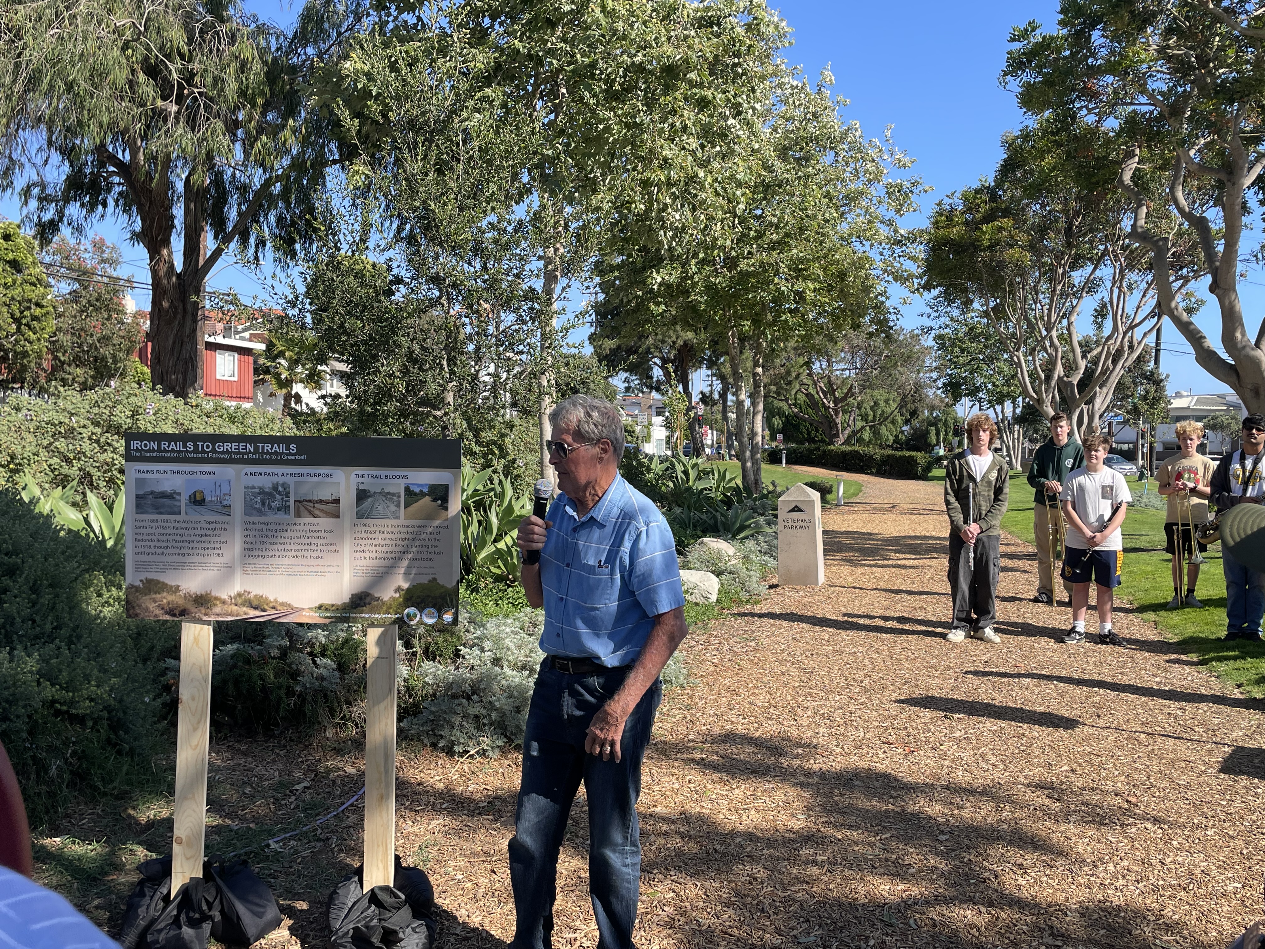 Former Manhattan Beach Mayor Russ Lesser speaks as the Leadership...