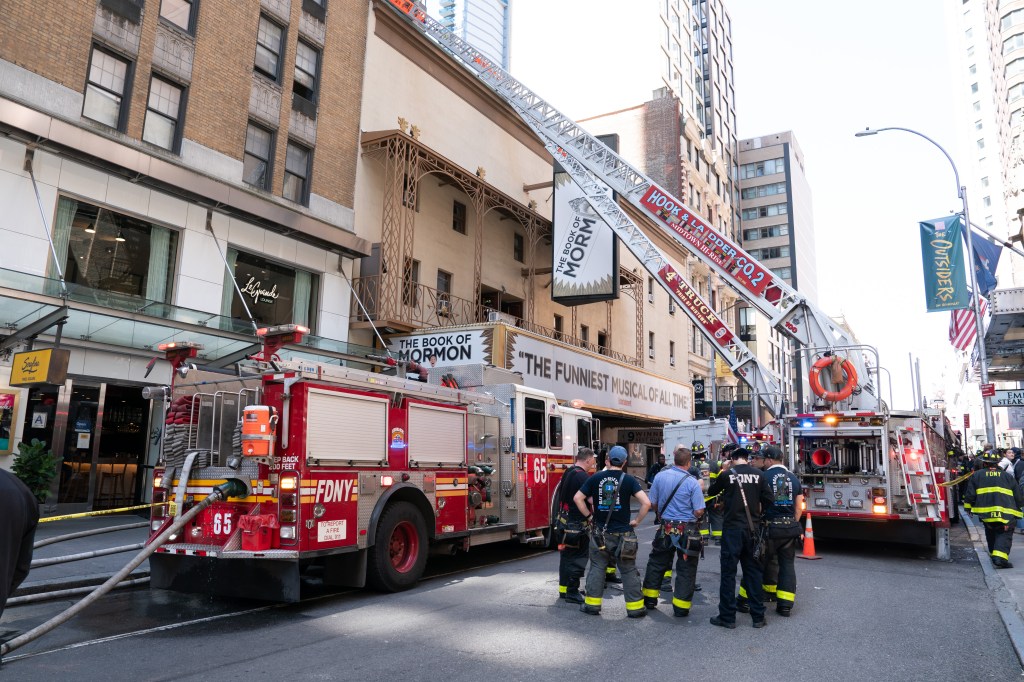 'Book of Mormon' cancels shows after fire at Eugene O'Neill Theater