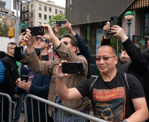 during a street renaming for Jack Kirby Way at Essex St. and Delancey St. Monday, May 11, 2026 in Manhattan, New York. (Barry Williams/ New York Daily News)