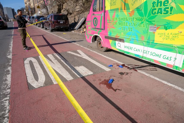 A 35-year-old man was pronounced dead after he was stabbed in the torso on Webster Avenue in the Bronx on March 28, 2026. (Theodore Parisienne / New York Daily News)
