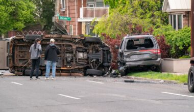 Man killed after Tahoe crashes, flips onto side on Staten Island street