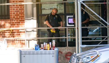 One shot, eight arrested, after gunfire erupts near makeshift memorial on Brooklyn street
