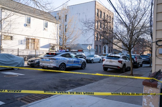 A 41-year-old man was stabbed to death and a woman slashed inside a Queens apartment building on 86th Ave. near 101st St. in Richmond Hill early Sunday, April 12, 2026. (Theodore Parisienne / New York Daily News)