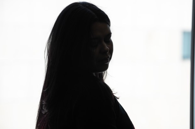 Josabeth Diaz, who asked for her face to be hidden, poses for a portrait Tuesday, May 5, 2026, in Queens, New York. (Barry Williams/ New York Daily News)