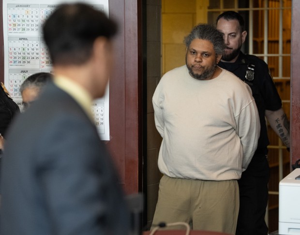 Randy Santos is pictured during his sentencing at Manhattan Supreme Court on Thursday, May 28, 2026, in Manhattan, New York. (Barry Williams/ New York Daily News)