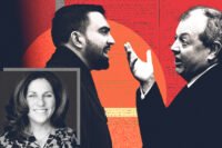 Ann Korchak, Zohran Mamdani and James Whelan