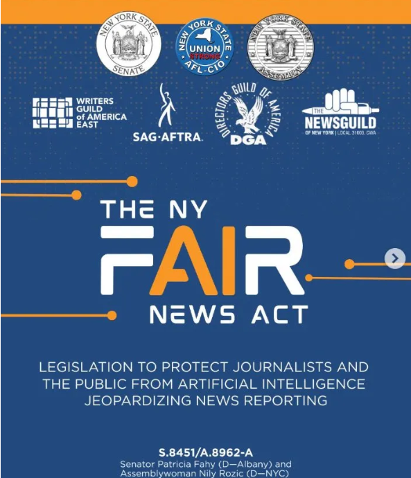 WGAE, SAG-AFTRA, DGA & The NewsGuild ‘Rally In Albany To Pass’ The New York Fundamental Artificial Intelligence Requirements In News Act