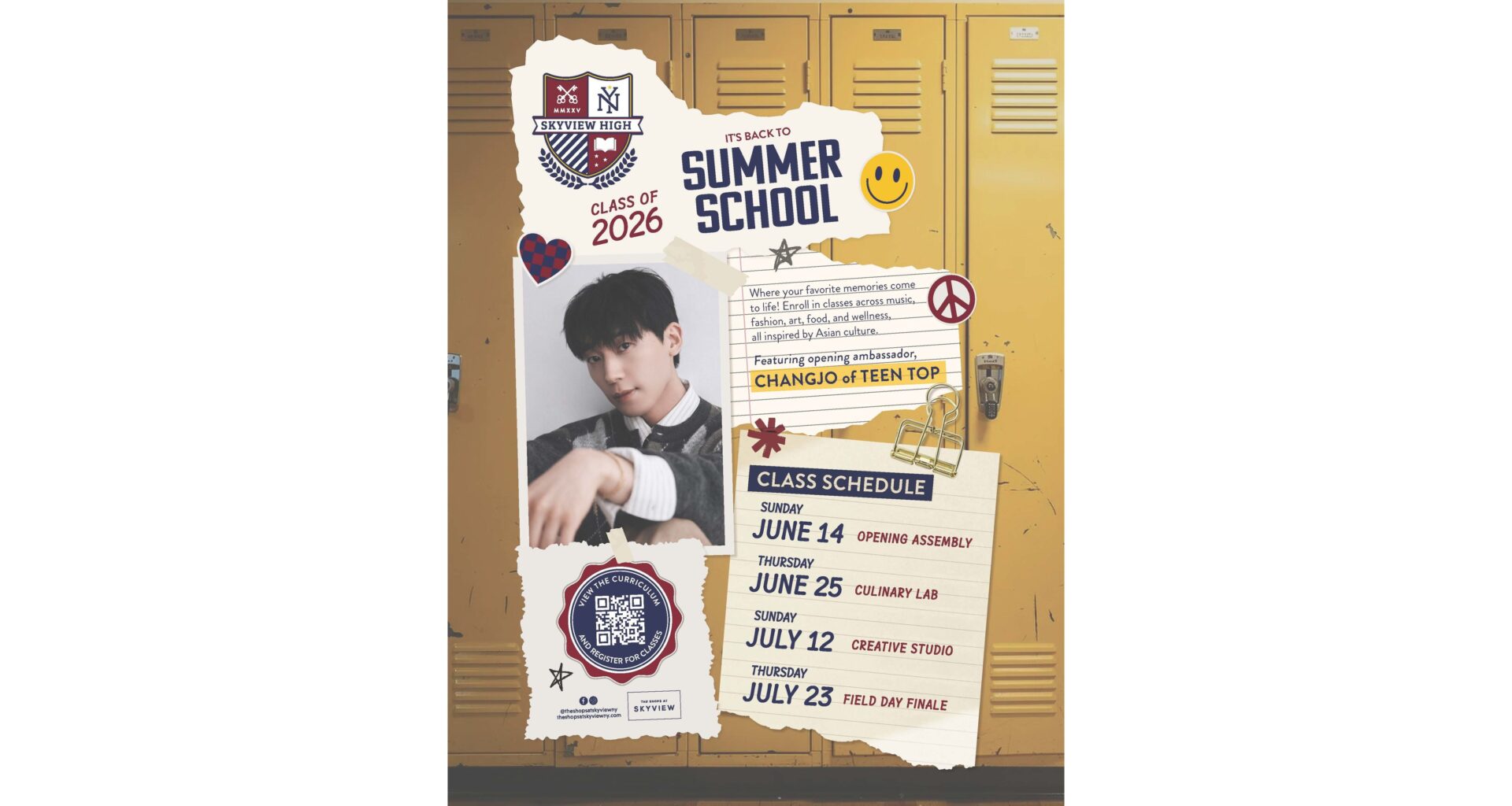 Global Award-Winning "Skyview High Summer School" Returns to Queens with TEEN TOP's Changjo and Expanded Immersive Asian Cultural Experiences