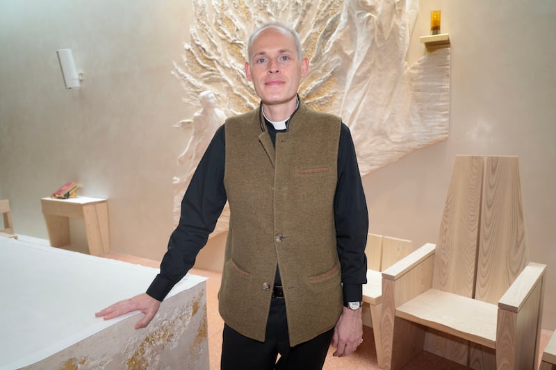 Queen's University Catholic Chaplain Fr Dominic McGrattan at the newly refurbished QUB Catholic Chaplaincy. PICTURE: BRIAN LINCOLN