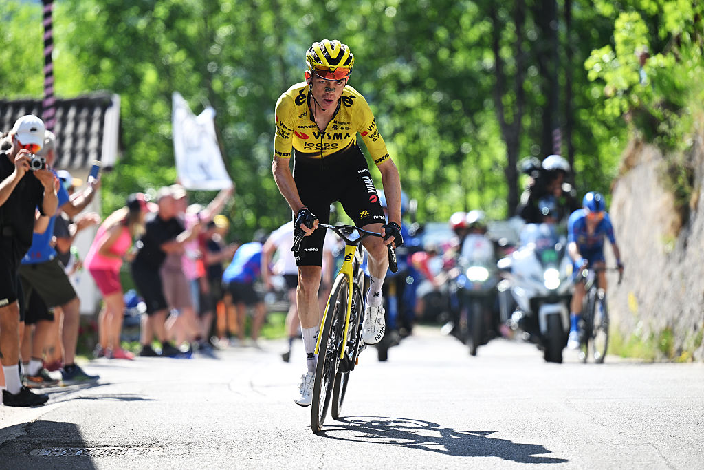 Sepp Kuss of United States and Team Visma | Lease a Bike attacks in the breakaway during the 109th Giro d'Italia 2026, Stage 19
