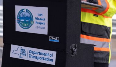 New York DOT Commissioner Marie Therese Dominguez speaks during a press conference
