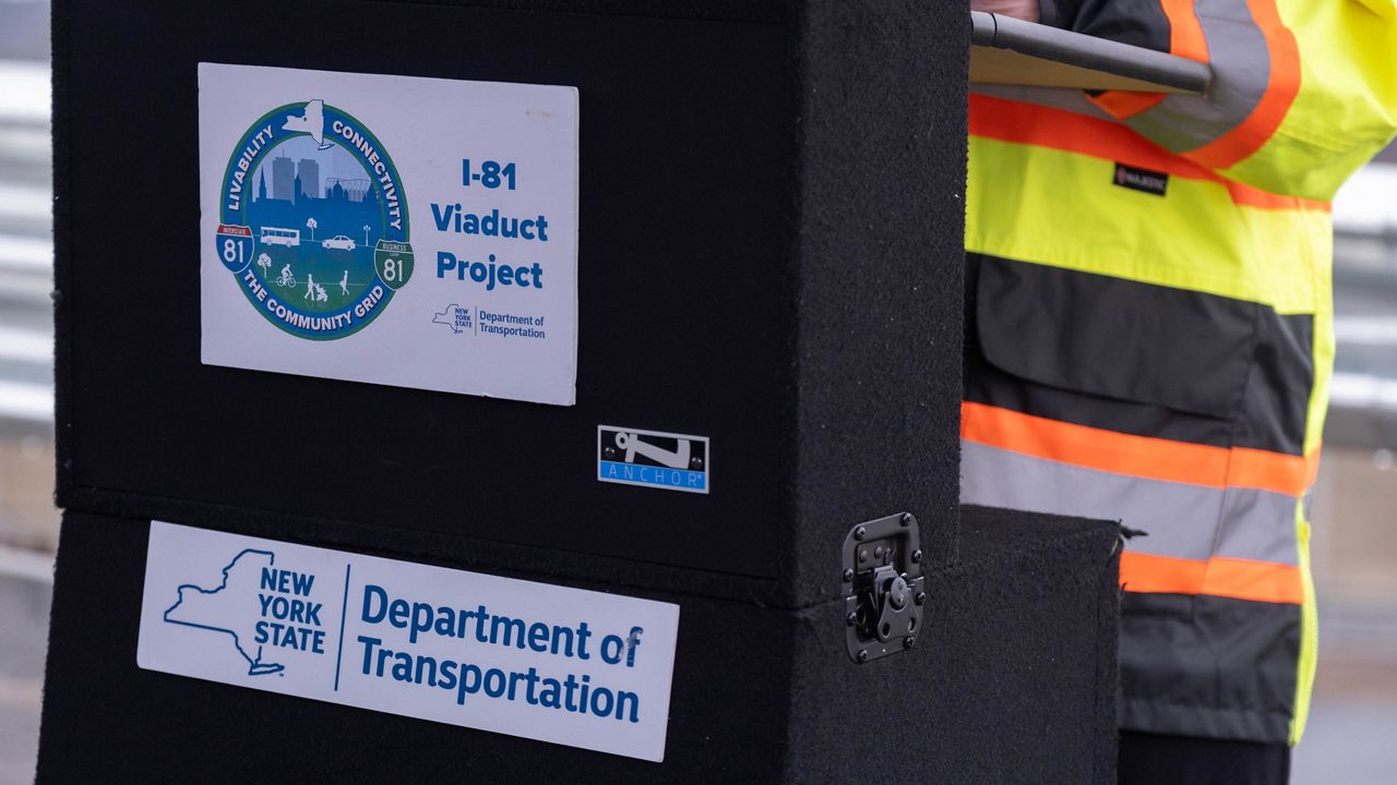 New York DOT Commissioner Marie Therese Dominguez speaks during a press conference