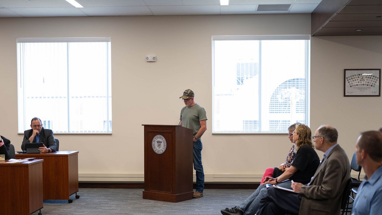 Tim Hargrave speaks during the Steuben County legislature.