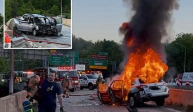 NBC News reporter saves teen driver from fiery car crash on Maryland highway