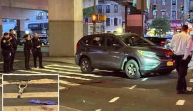Hit-run truck strikes NYC pedestrian -- leaving helpless victim to be finished off by passing SUV