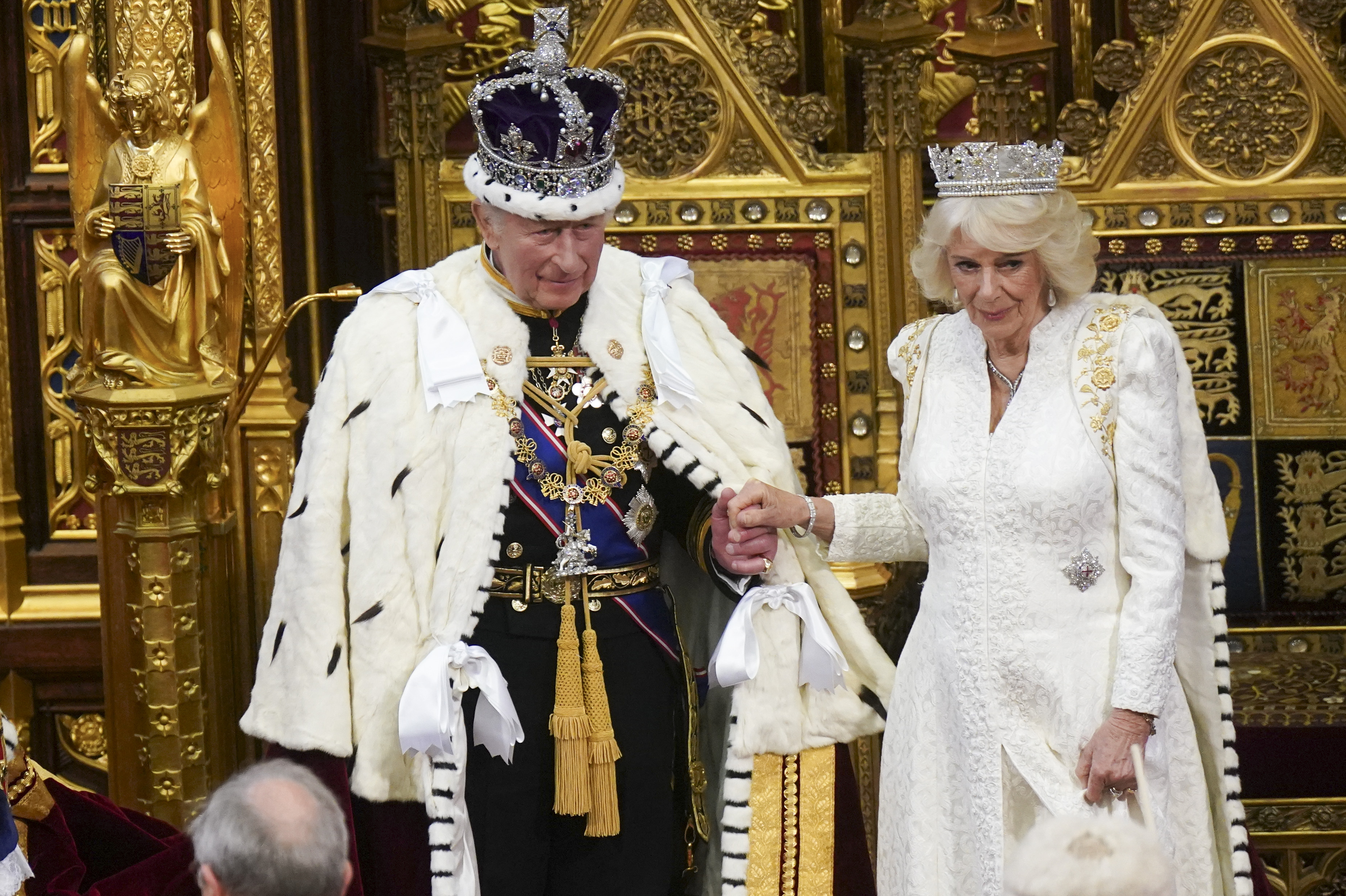 HMThe King accompanied by HM The Queen reads the Kings Speech at the 2026&nbsp;State Opening&nbsp;of&nbsp;Parliament Westminster