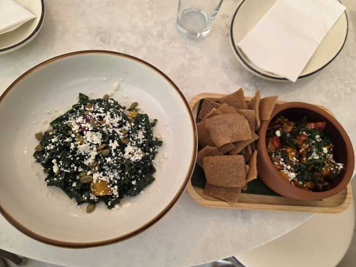 Keysir Salata and injera bruschetta at Makina. Photo by Shane O'Brien.