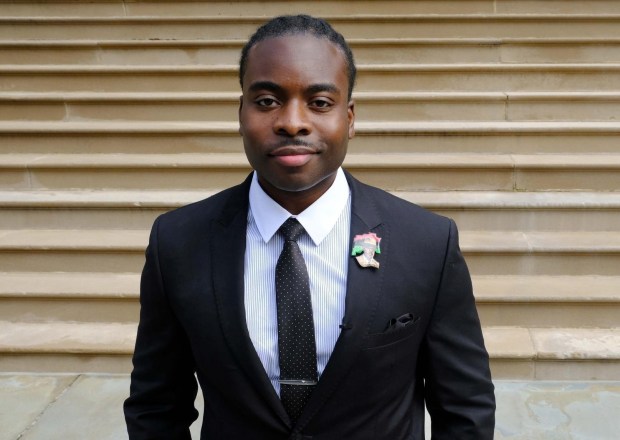 Edwin Raymond is pictured in 2018 outside City Hall in Manhattan. (Luiz C. Ribeiro for New York Daily News)