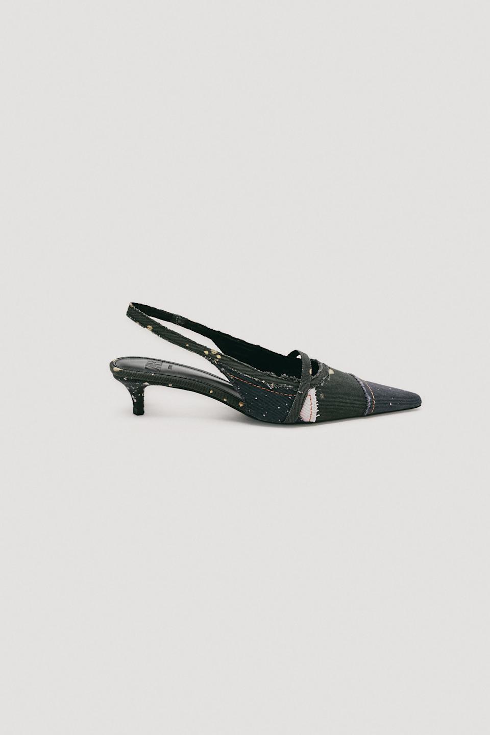 Limited Edition Denim Slingback Shoes