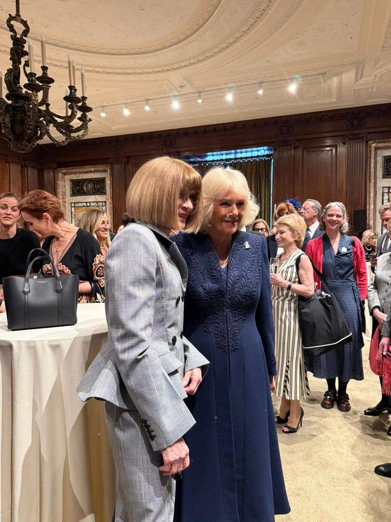 Anna Wintour and Queen Camilla at a literary engagement at the New York Public Library on April 29, 2026