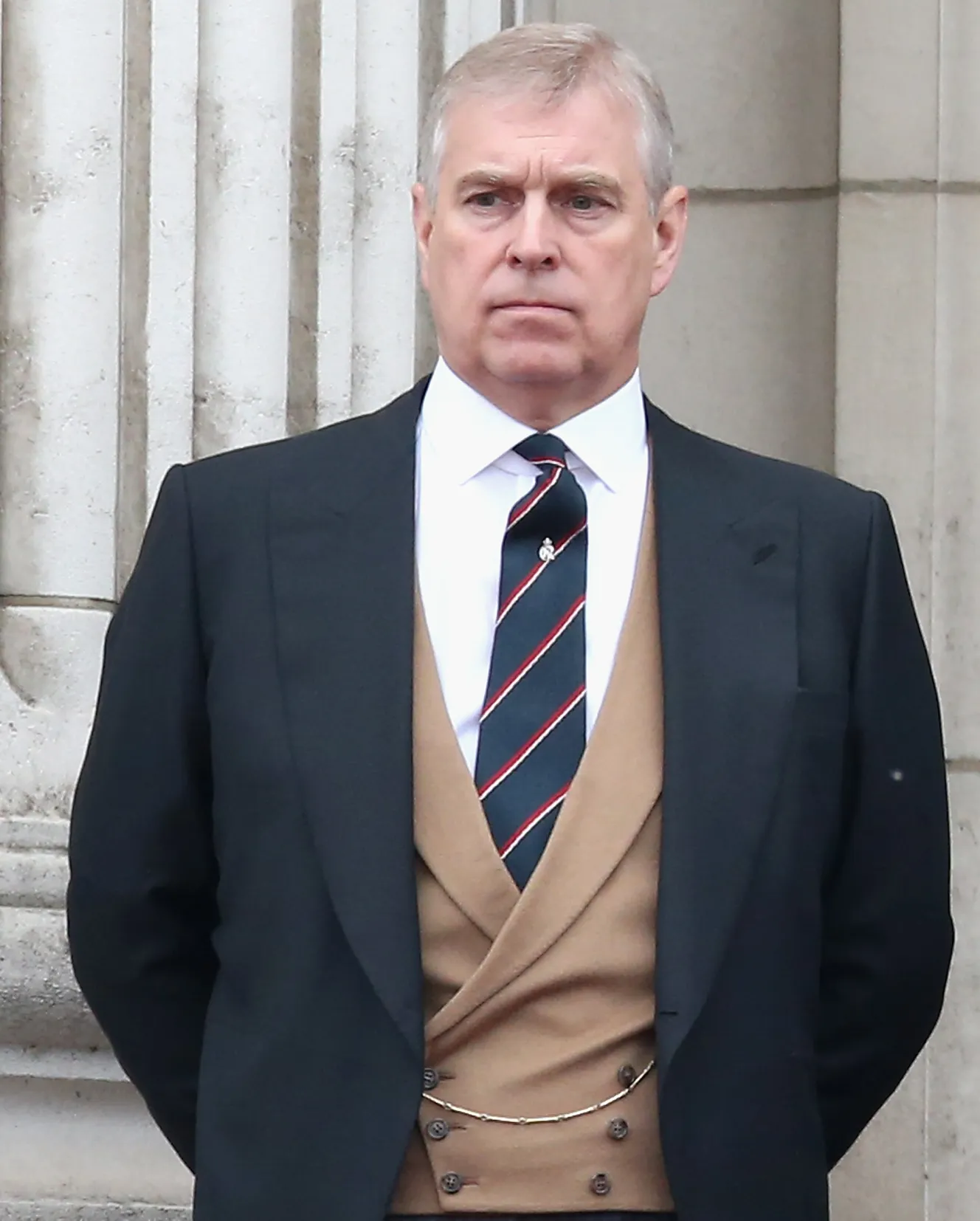 Prince Andrew, Duke of York, on the balcony of Buckingham Palace during the Trooping the Colour.
