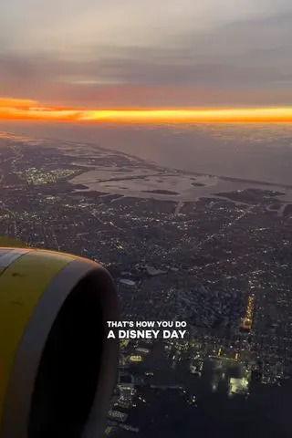 Sydney's view from the plane while on one of her Disney day tripsCredit: @syd_sends_you